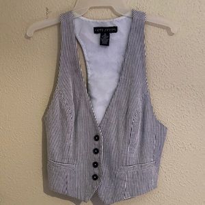 Brown stripped vest